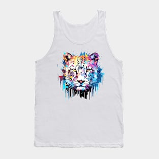 Snow Leopard Animal Freedom World Wildlife Wonder Abstract Tank Top